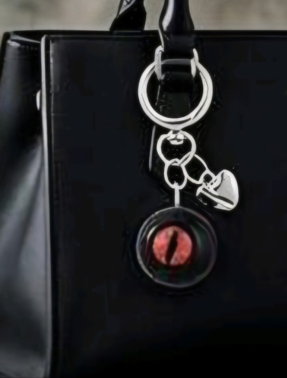 Dragon Eye & Heart Bag Charm/ Keychain NEW